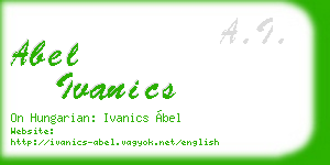 abel ivanics business card